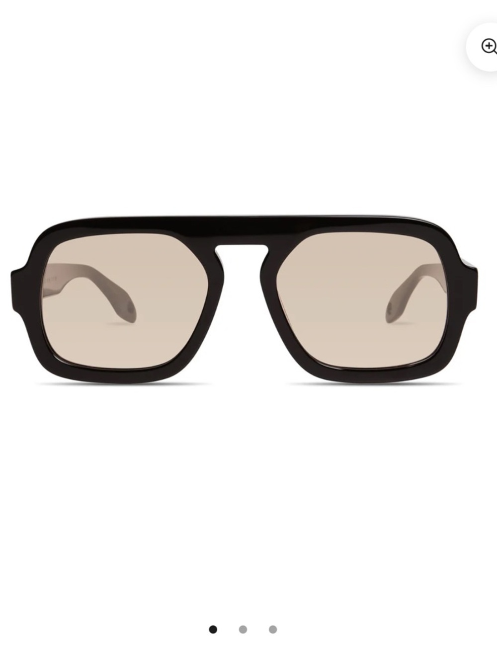 Black Frame Sunglasses with Light Brown Lenses - Women's Accessories